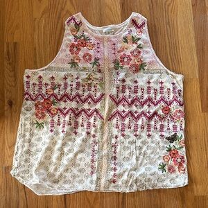 Sundance Multicolor Embroidered Tank Top